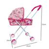 Foldable Children's Play Stroller Toy for Girls – Simulation Square Street Stall Design