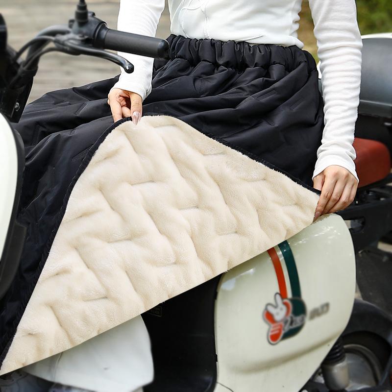 Electric Car & Motorcycle Windproof Skirt: Autumn/Winter Waterproof Warm Knee Pads for Adults & Children