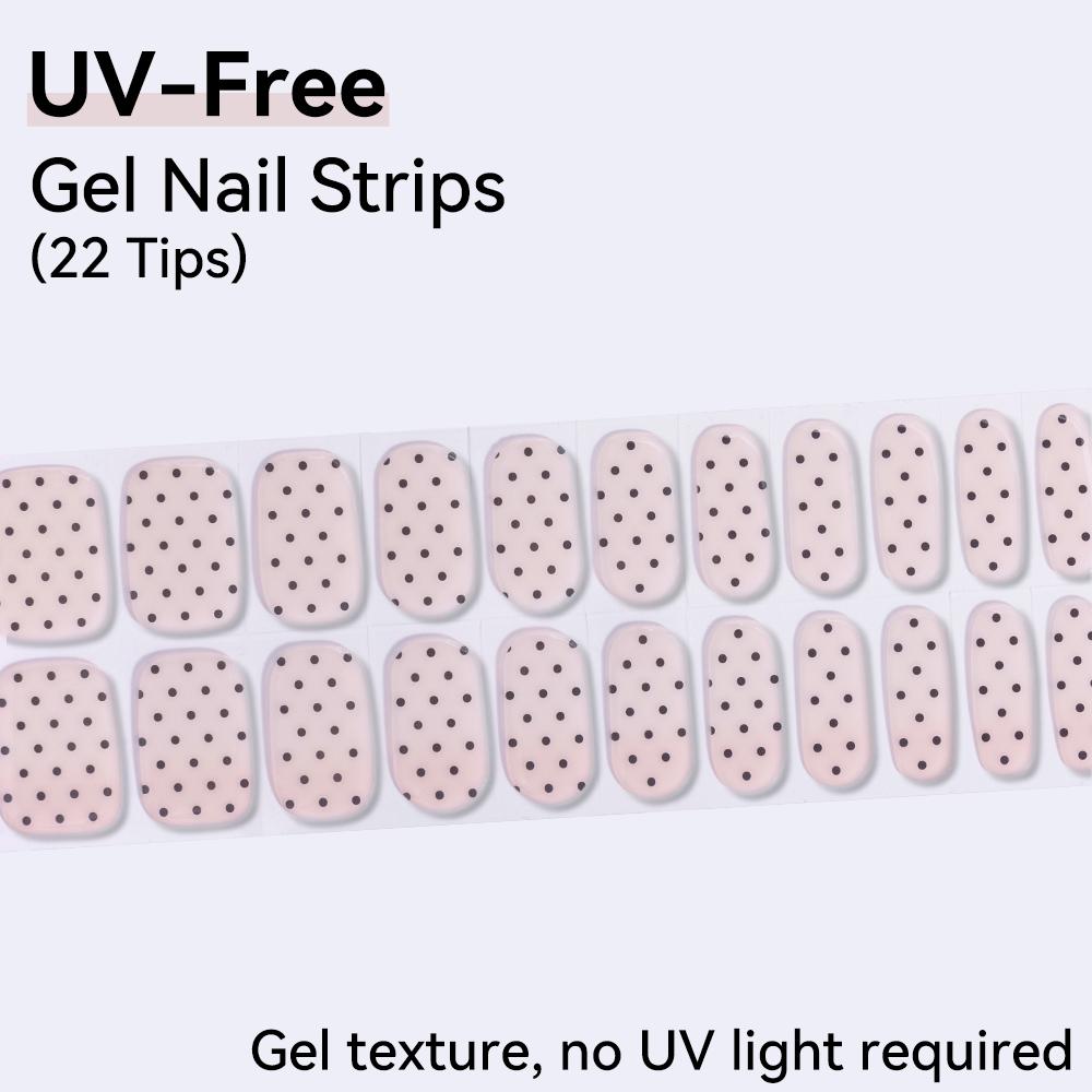 

UV-Free Strips DIY Nails Stickers Fairy Full-Cover Classic Colors Nail Art Decals 22 Tips/Set Self-adhesive Designs For Manicure