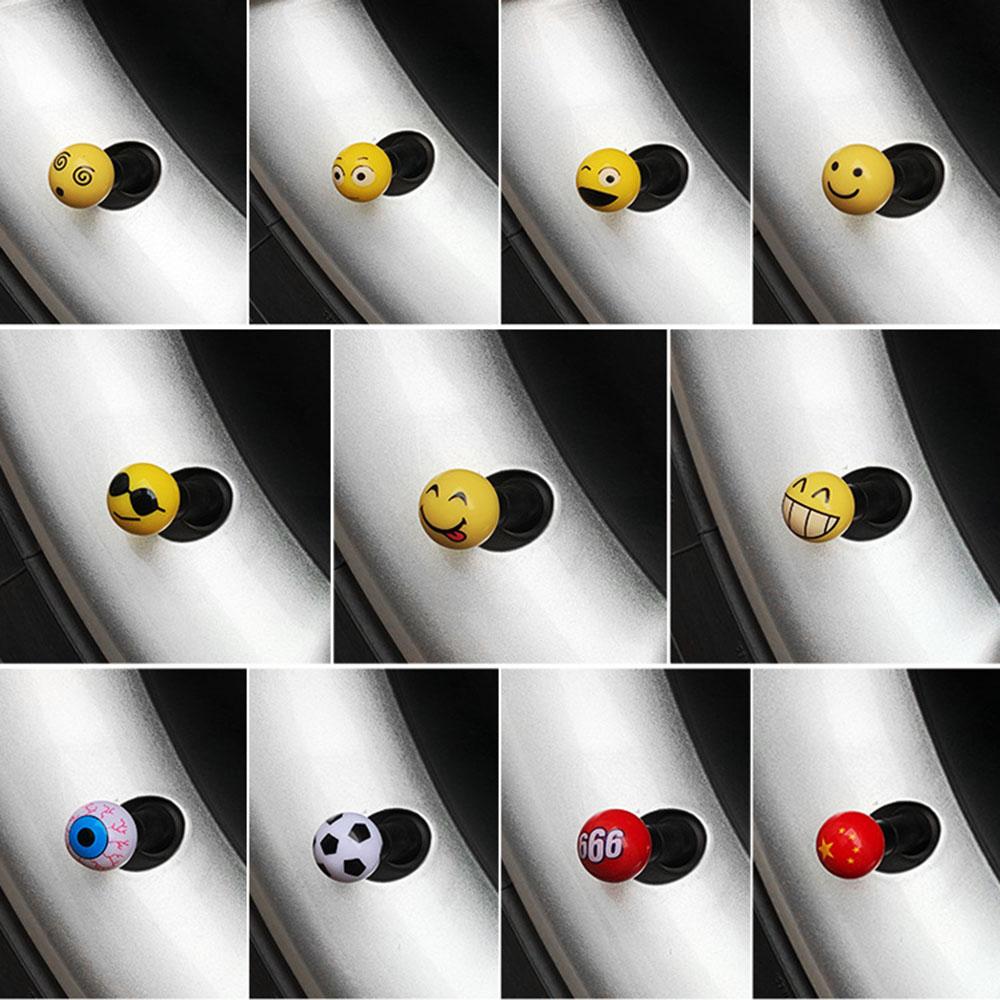 4Pcs Universal Wheel Valve Caps Dust Covers for Bicycle Motorcycle Car Spherical Stem Caps Modification Expression
