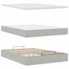 Enjoy a restful night s sleep with this Ottoman bed with mattress in light gray 140 x 200 cm velvet fabric
