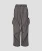 Beodeonteu Check String Cargo Elastic Pants [Brown]