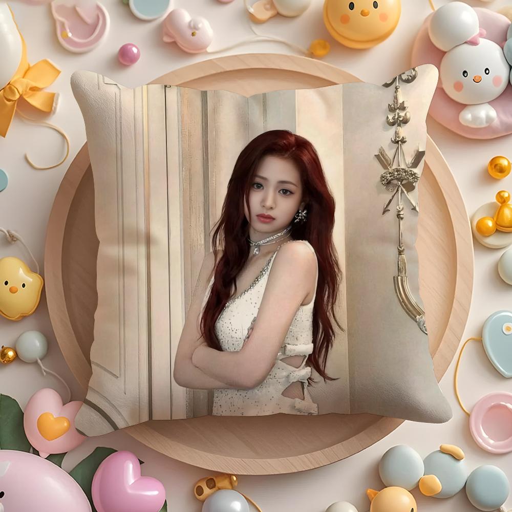 KPOP A-AhyeonS'S Cushion Cover Home & Car Multi-Scene Pillow Cover - Reversible, Soft & Durable for Daily Use