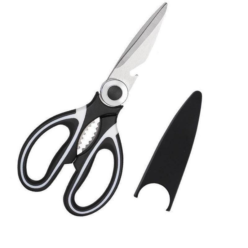 Stainless Steel Multifunctional Kitchen Scissors - Versatile Poultry, Fish, and Food Cutter