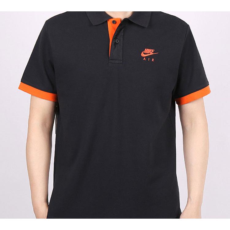 Nike Polo Shirts Men's Black Polo Collar Moderate Straight Fit CW5248-010