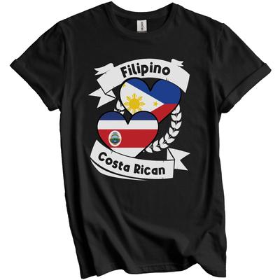 Filipino Costa Rican Heart Flags Philippines Costa Rica T-Shirt
