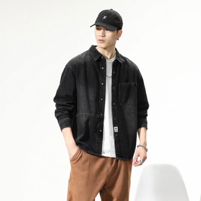 Men's Heavyweight Denim Jacket - Trendy, Handsome Workwear, Loose Fit, Plus Size for Spring & Autumn