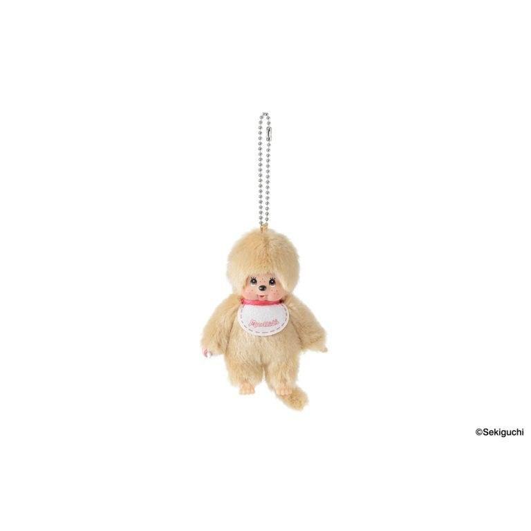 

Monchhichi keychain mini beige boy plush key holder cute Sekiguchigenuine productgift present