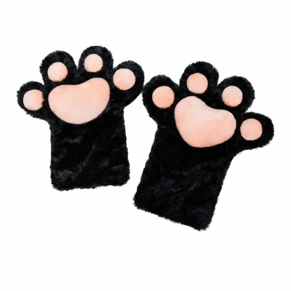 Thicken Plush Cat Paw Gloves Cartoon Cat Claw Mittens Kawaii Cosplay Costume Gloves Club