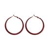Ankola Red Hoop Earrings: Versatile, Exaggerated Autumn/Winter Style for Women