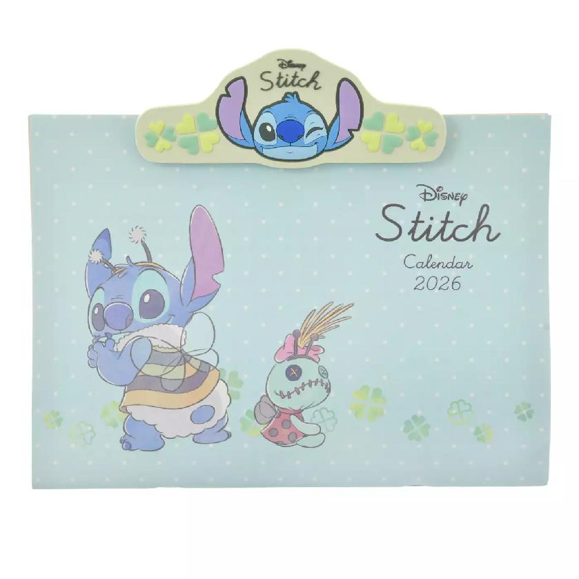 Disney Stitch Scrump Wall Calendar with Clip Costume 2026 Japan NEW Disney Store