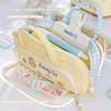 Kawaii Large Capacity Pencil Case Ins Cute Pen Pouch Checkered Tote Bag For Students School Supplies Stationery Organizer