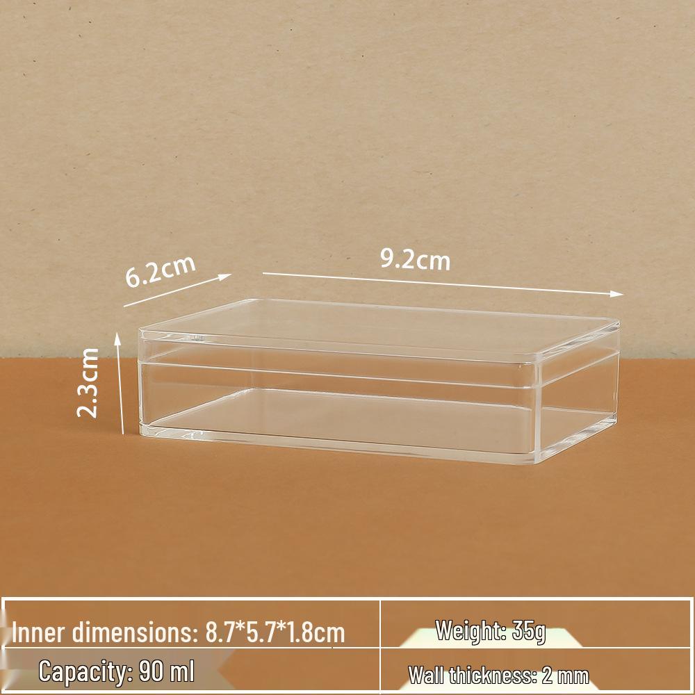 Transparente rechteckige Acryl-Aufbewahrungsbox mit Deckel zur Präsentation und Geschenkverpackung oder für Aquarien Model A