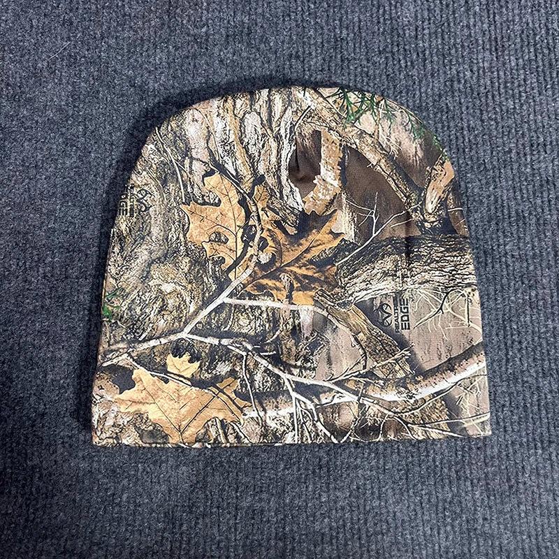 Deciduous Full Print Fashion Street Lazy Pullover Hat American Vintage INS Autumn Y2K Hip Hop Personality Harajuku Casual Beanie