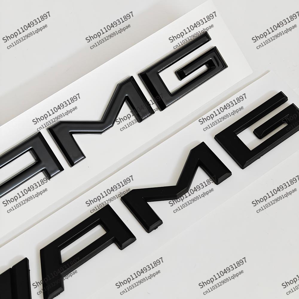 3D ABS Black Logo AMG Emblem Letters Car Trunk Badge For Mercedes Benz W204 W205 W176 W177 W212 W213 AMG Sticker Accessories
