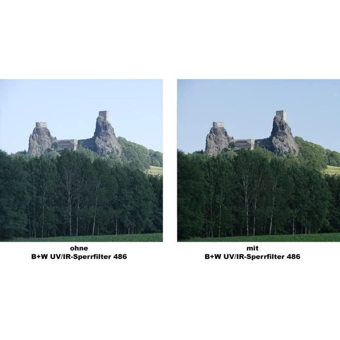 Filtre uv-ir cut 486 mrc basic - bw - 39mm - verre optique - bloque uv et ir - transparent