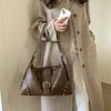Large Casual Women Handbag PU Leather Women's Hobos Shoulder Bag Female Big Tote Fashi rivet Ladies Armpit bag bolsas