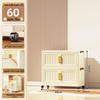 40-60cm Wide Transparent Foldable Double Door Floor Storage Cabinet with Multiple Layers