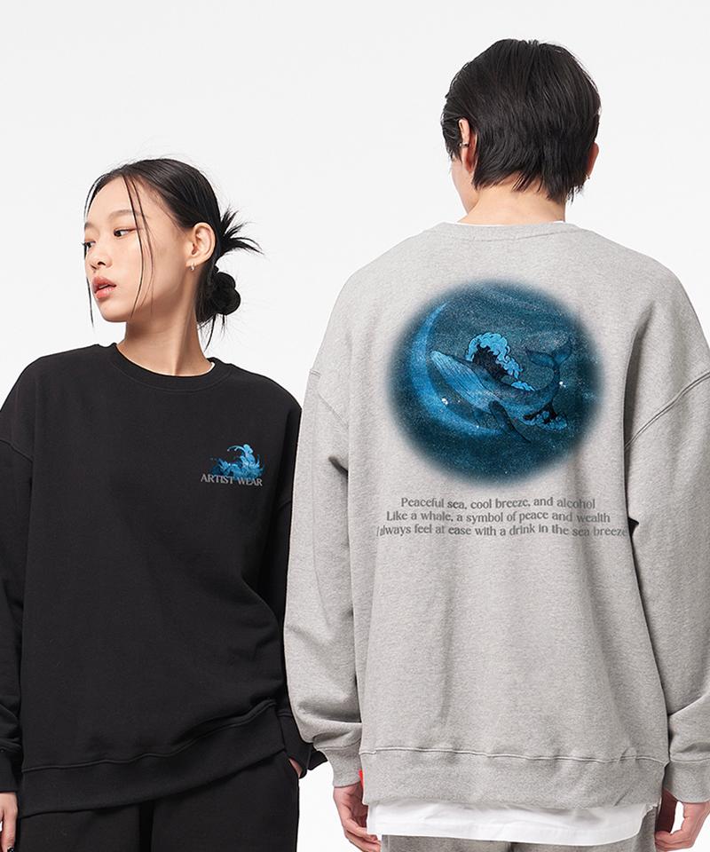 ARTISTWEAR [Atw] Moonlight Whale Sweatshirt
