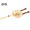 Pet Braided Hat Dog Straw Woven Hat Adjustable Pet Summer Shade Hat with Cute Frog Doll Pet Dress Up Prop Outing Headwear