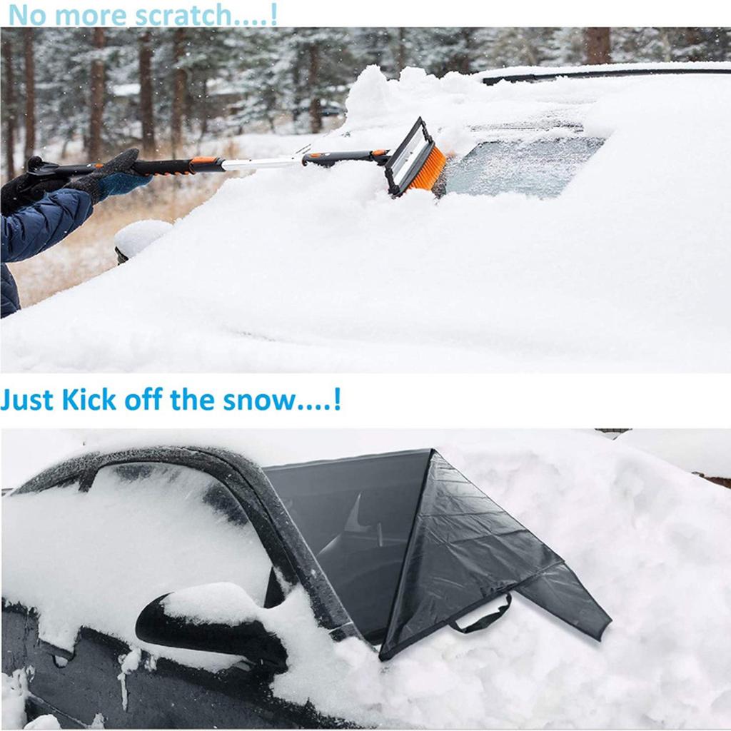 Windshield Cover for Ice and Snow, 600D Oxford Fabric Waterproof Magnetic Windshield Protector for