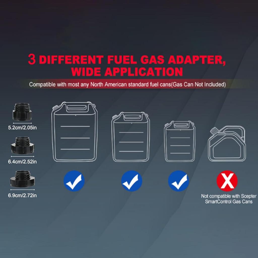 Bomba de Transferencia de Combustible a Batería de 3.2 GPM, con Sensor de Parada Automática y Manguera de 60" Bomba Eléctrica Automática de Transferencia de Combustible para Gasolina y Diversos Combustibles