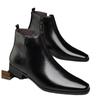 Large Size Chelsea Boots Men's Pointed Toe High Top British Style Mid-Calf Boots Rubber Bottom Polyurethane Leather Shoes