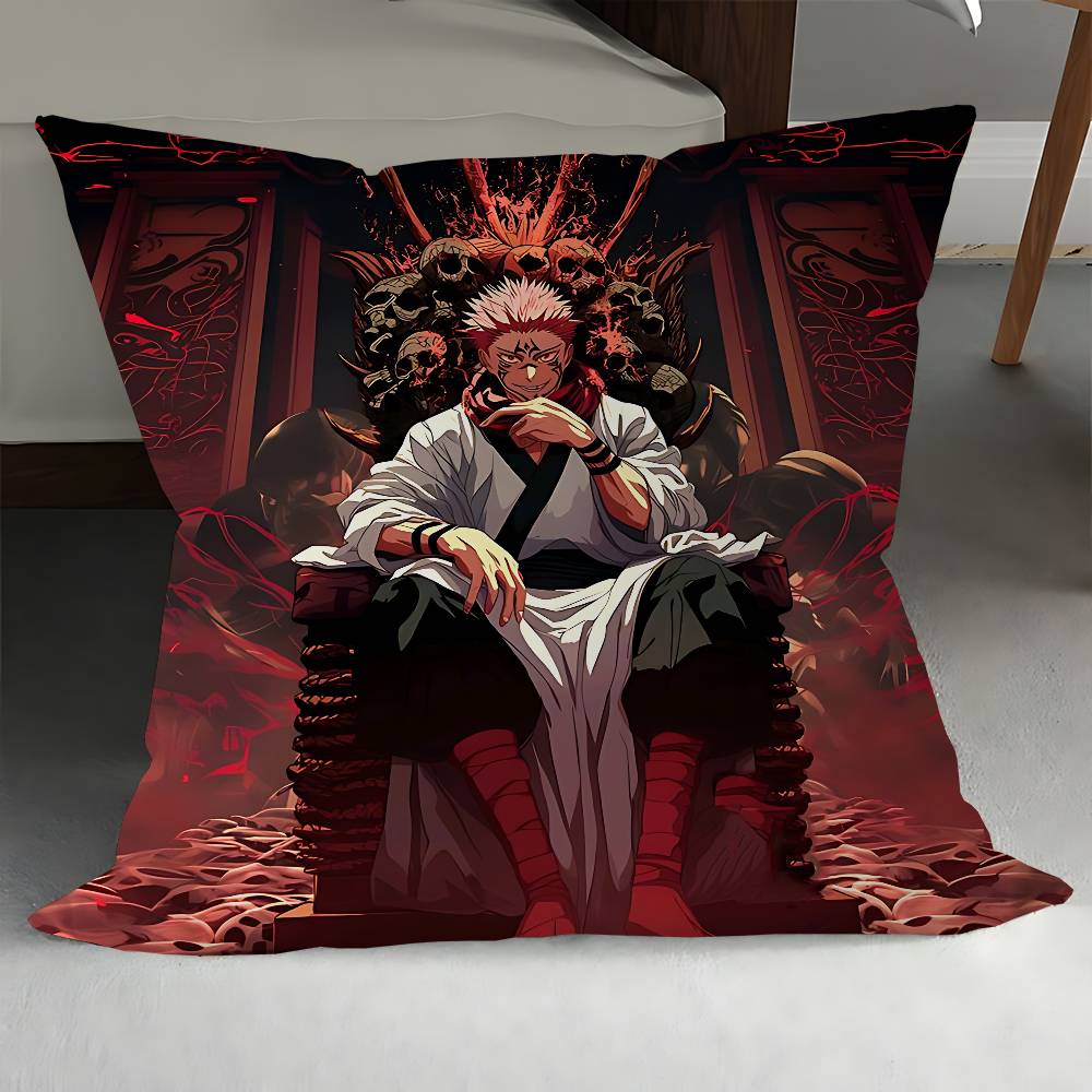 J-Jujutsu Kaisen Characters Yuji Pillow Gifts Home Office Furnishings Bedroom Sofa Car Cushion Cover Case 45x45cm