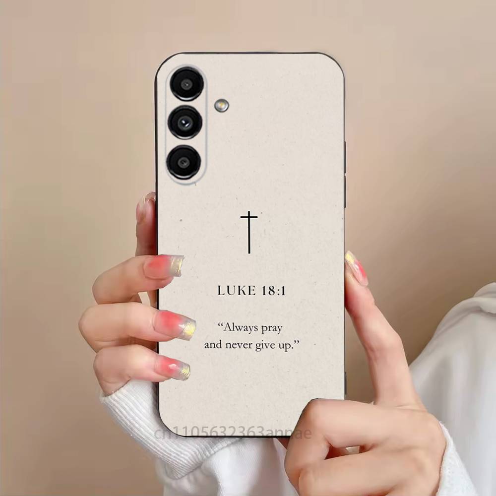 

God Jesus Bible Verse Isaiah Phone Case For Samsung S25,24,23,22,21,S20,Ultra,Plus,FE Black Soft Cover SamsungS24ULTRA