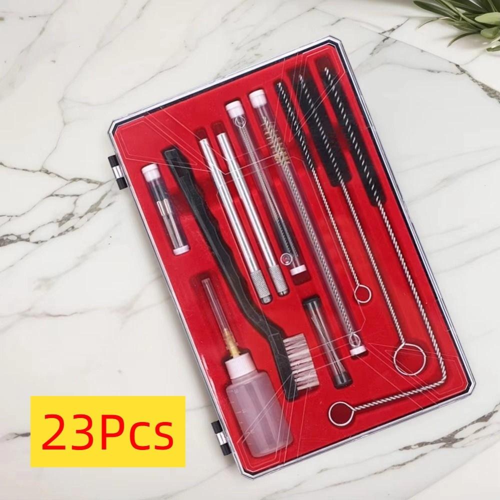 17/23Pcs Storage Case Spray Nozzle Cleaning Brush Set Airbrush Airbrush Maintenance Kit  Air Tools