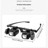 2X/6X/8X/12X/24X Head Mount Magnifier Headband Magnifying Glass Watch Jeweler Repair Magnifier Led Lights Loupe Microscope