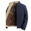 Men's 2026 Autumn/Winter Business Casual Plus Velvet Thickened Stand-Up Collar Jacket for Middle-Aged and Elderly