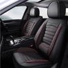 Black & White Faux Leather Car Seat Covers - Universal Fit, Lumbar Support, Waterproof, Anti-Slip, Durable for Cars, SUVs, Truck