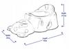 Children's potty with a teddy bear, plastic, 41x27 cm
