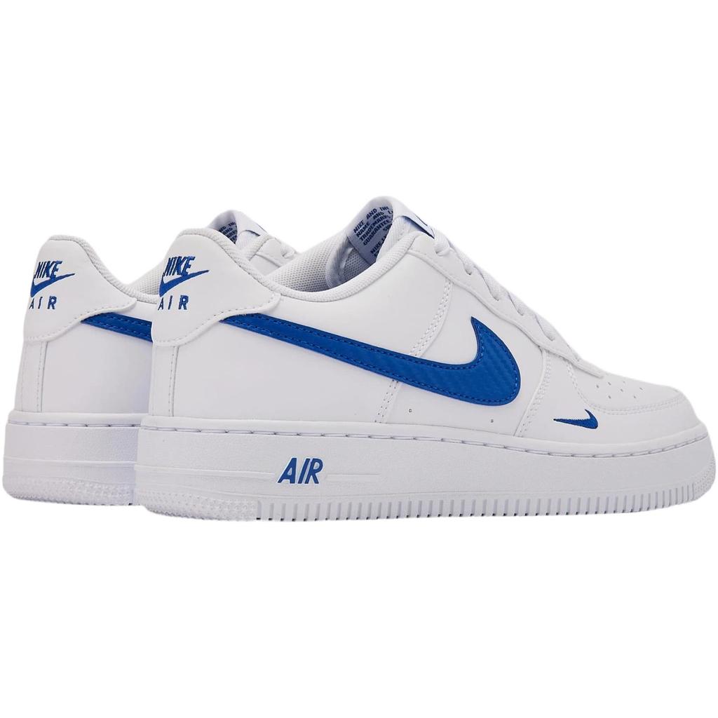 Nike Air Force 1 Wygodne Trwałe Oddychające Odporne na Ścieranie Niskie Buty do Skate'ingu dla Dzieci Trampki Dziecięce Białe Niebieskie IM7662-100