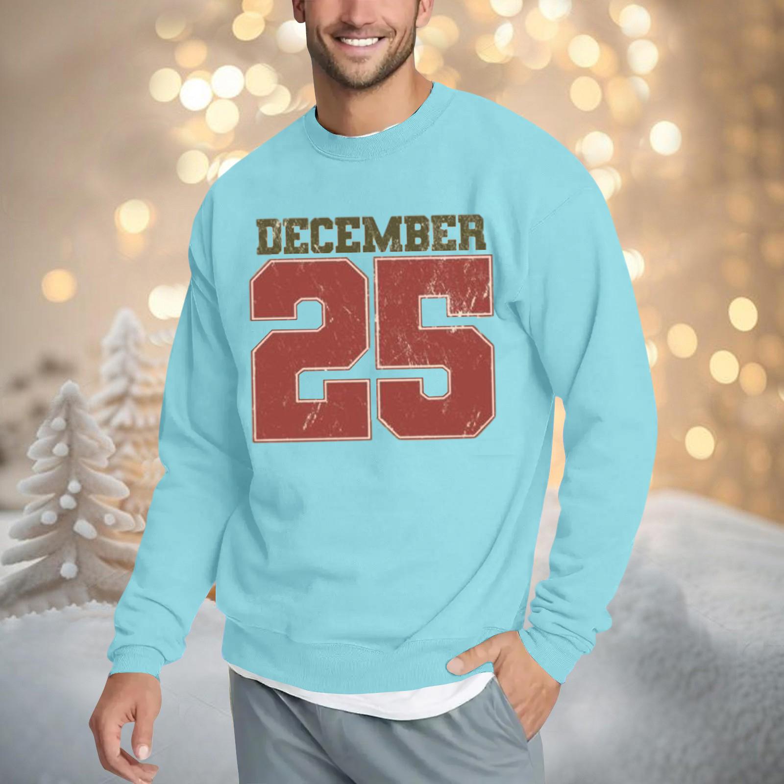 

Різдвяний світшот вільного крою з круглим вирізом для чоловіків M