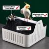 With Tray Parrot Potty Training Trash Can with Ruling Paper Bird Defecation Station  Conure