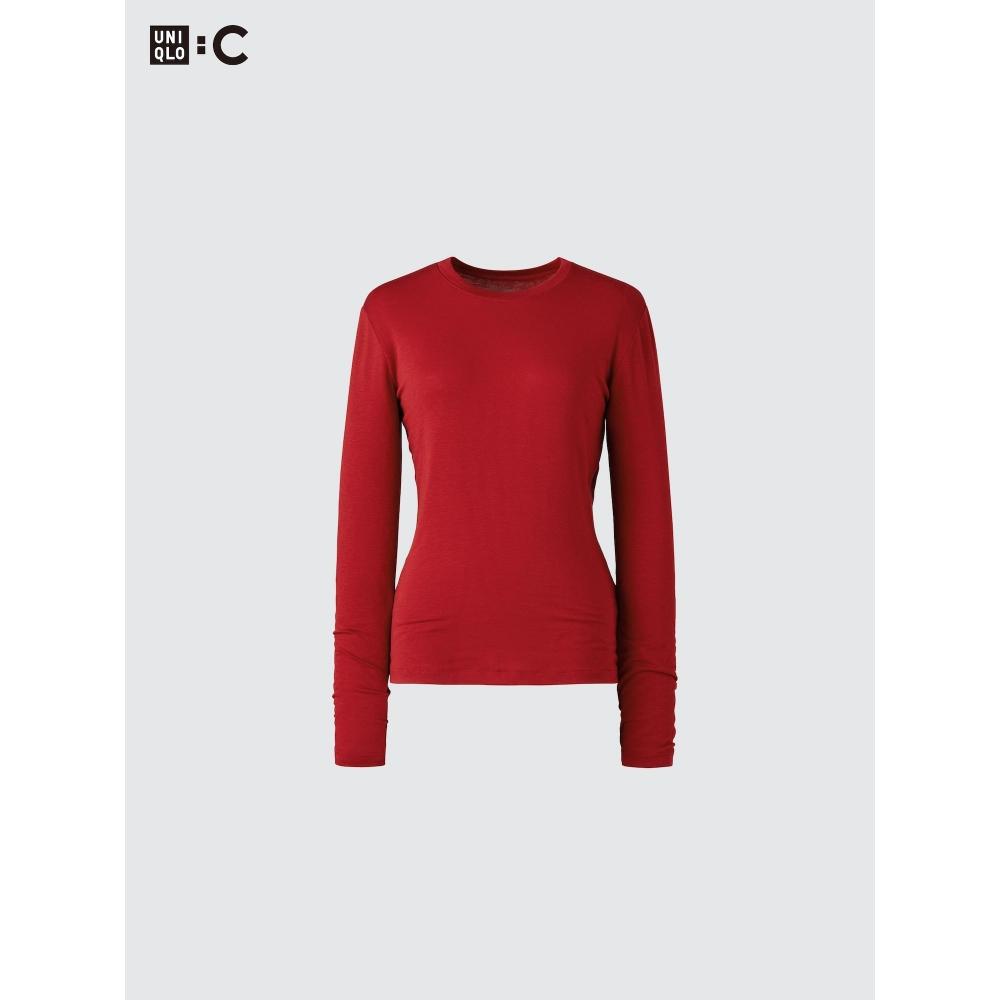 Uniqlo HeaTTech Cashmere Blend Crewneck T  Long Sleeve 