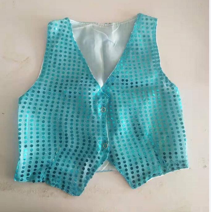 

Детский танцевальный жилет в стиле хип-хоп с пайетками для мальчиков и девочек 120cm