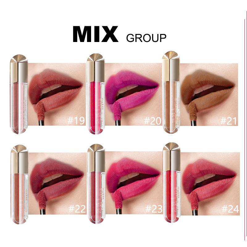 

Стойкая увлажняющая, невыцветающая, антипригарная губная помада Misiou Beauty, матовый матовый блеск для губ, подарочный набор из шести предметов 03-6pcs