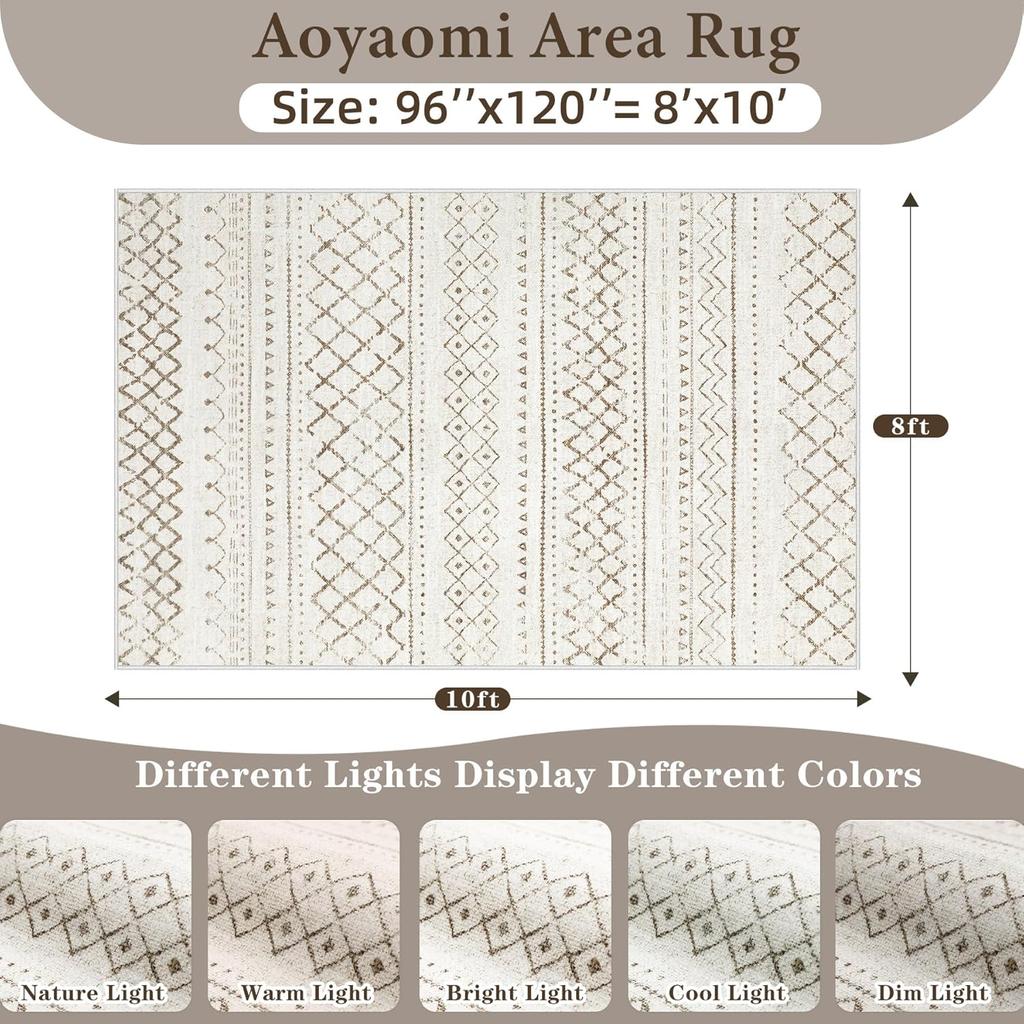 Bohemian Geometric Rug Stain-Resistant and Durable Bedroom Entrance Mat Bedside Rug Living Room Sofa Rug Home Decor