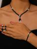 Elegante Set di Collana e Orecchini con Strass per Matrimoni