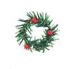 Cross-Border Christmas Floral Vine Napkin Ring - Iron Wire Green Leaf Wreath for Table Decoration