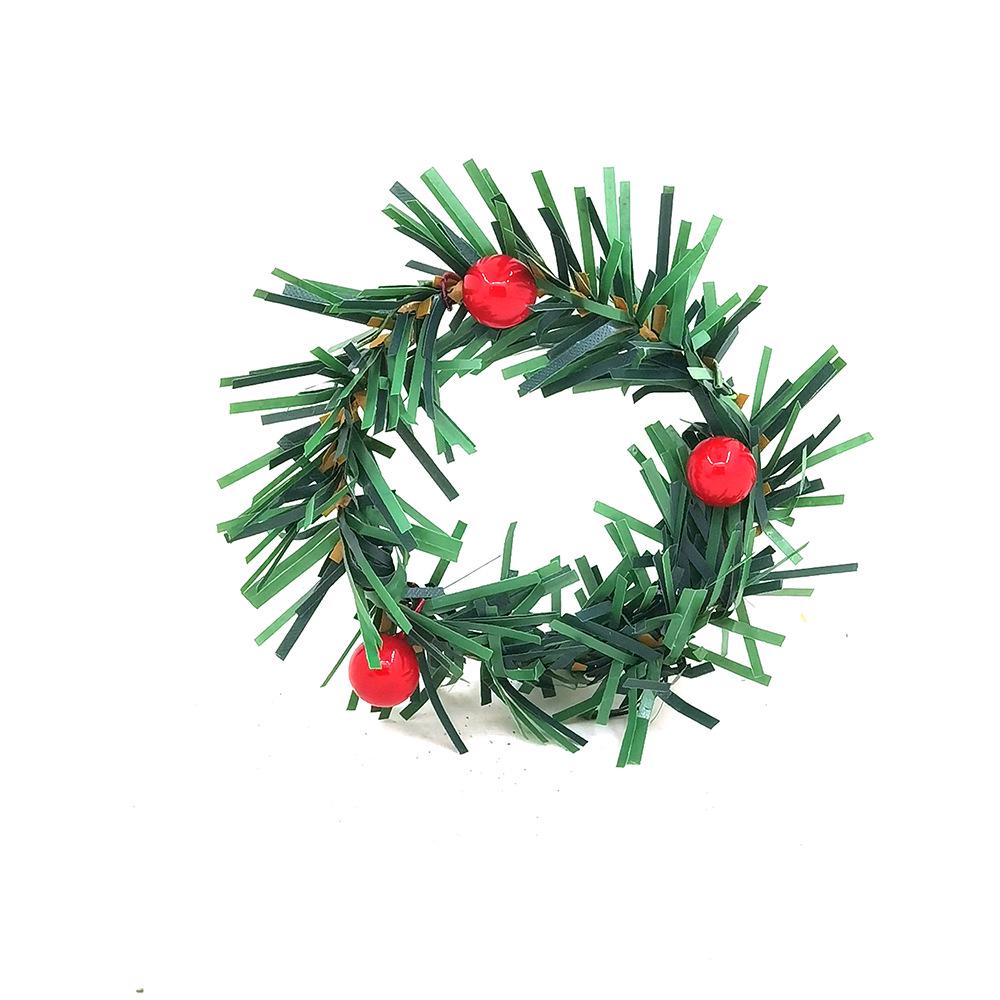 Cross-Border Christmas Floral Vine Napkin Ring - Iron Wire Green Leaf Wreath for Table Decoration
