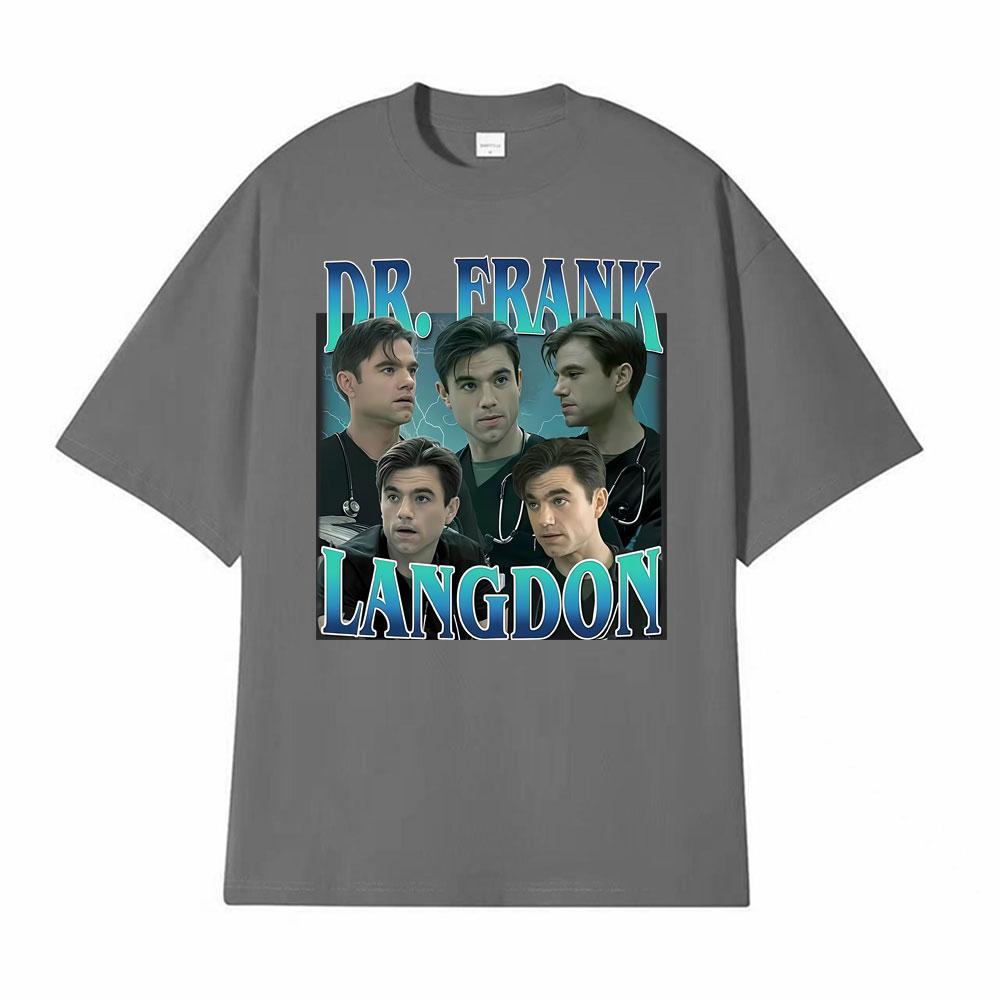 Dr Frank Langdon Lustige Grafik T-Shirts Unisex Damen Vintage Klassisches Kurzarm-T-Shirt Sommer Übergroß Komfort O-Ausschnitt T-Shirts