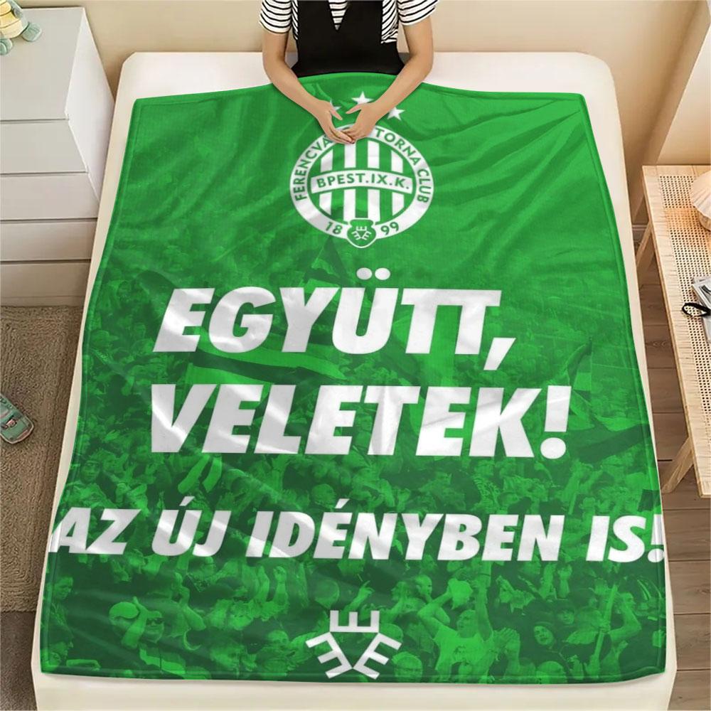 1PC FTC Logo Patterned Flannel Blanket Suitable For All Seasons for Home Decor Warmth and Comfort Gifts Holiday Present