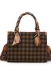 Europe and the United States Retro Ribbon Women's Bag Letters Floral Wideband Tote Bag Simple Hundred Shoulder Crossbody Bag PU