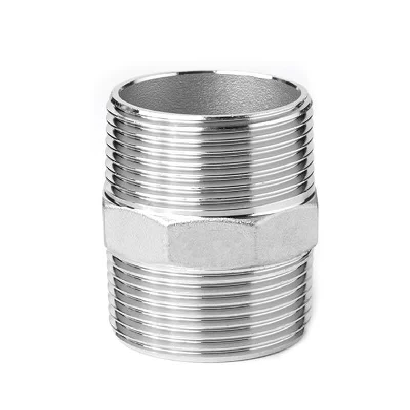 Stainless Steel Double External Thread Pipe Fitting