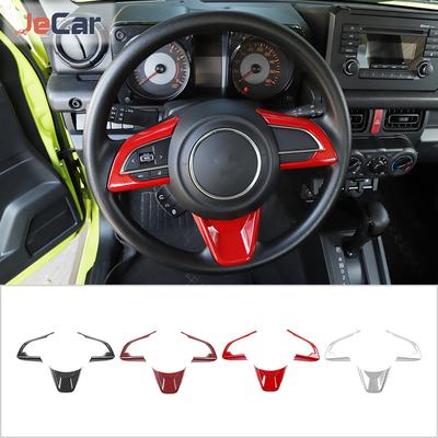 JeCar ABS Steering Wheel Decoration Pannel Cover Trim Stickers For Suzuki Jimny  Up Car Interior