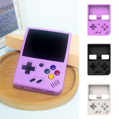 Game Console Protective Case for Miyoo Mini Plus Silicone Precise Hole Position Dustproof Shockproof Solid Color